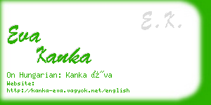 eva kanka business card